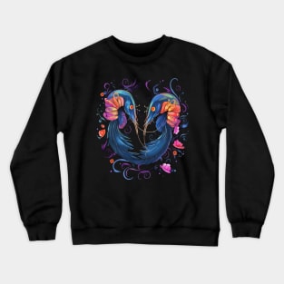 Blue Shrimp Valentine Day Crewneck Sweatshirt